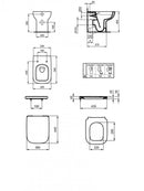 Ideal Standard i.life A Back-to-Wall WC Bowl with Horizontal Outlet and Rimless Technology White T471901 + T453101