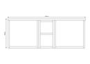Anas Michelle 1400 Fluted Vanity Unitt With Storage & Worktop & Basin Reed Green