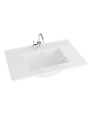 Bathroom Sink Vanity Unit Ceramic Basin White Two Drawers 600mm Wall Hung Chrome Handles