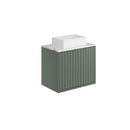 Anas Michelle 600mm Fluted Vanity Unit With Basin & Worktop Reed Green