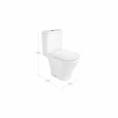 Roca the gap rimless coupled toilet cistern soft close seat