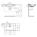 Ideal Standard i.Life B 80cm 1 Tap Hole Wall Hung Basin - Gloss Grey T460458