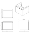 RAK-Resort 550 Single Drawer With Basin Unit in Matt White RAKRSTWBU55600 + RST50BAS1