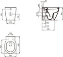 Ideal Standard Concept 365mm Back to Wall Pan E791601 + E791701