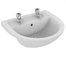Armitage Shanks Sandringham 21 500mm Wall Hung Basin 2 Tap Holes E896101