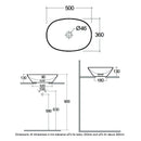 RAK Ceramics Variant 500x360mm Countertop Basin White VARCT25000AWHA