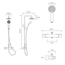 Aqualisa Midas 110 Bar Mixer Column  Exposed Shower - Adjustable Head MD110SC