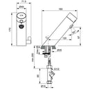 Armitage Shanks Sensorflow E Deck Mounted Basin Mixer With Temperature Control Battery Powered - Chrome A7550AA