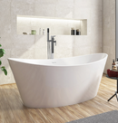 Anas Miami 1700 x 800mm Freestanding Bath Double Ended Acrylic White Gloss White