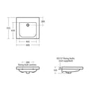 Ideal Standard Concept Freedom 600mm Wall Hung Basin 0 Tap Holes - White E550101