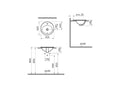 Vitra S20 430mm Countertop Washbasin Inset 1 Tap Hole 5466B003-0001