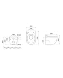 Anas Rimless Smart Toilet Japanese Style Bidet Function White Wash Dry Night Light SMART 01