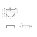 Ideal Standard Concept Arc 550mm Countertop Basin 1 Tap Hole - White E797601