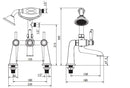 Tavistock Lansdown Bath Shower Mixer Brass TLD4204