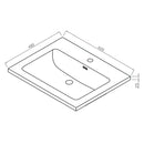 Anas Angel 590x475x397mm Wall Mounted Vanity With Basin & Handle & OverFlow Blue