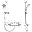 Ideal Standard ALTO EV Exposed Thermostatic Shower Pack & Idealrain S1 Kit Chrome A5985AA