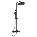 Ideal Standard Ceratherm T25+ Thermostatic Shower System with 260mm 2 Function Showerhead 100mm 2 Function Handspray and 1.75m idealflex Hose - Silk Black A7211XG