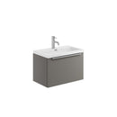 Anas Muro 600x375x355mm Wall Mounted Vanity Unit With Basin Dust Grey MUROPLUS-600WALL-GREY + BASIN-615-365-CER