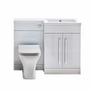 Anas Lili 1100 Two Door Floorstanding Vanity Unit With A Furniture Basin And The Wc Unit High Gloss White 600CAB-LILI-WTE + L-1100-WCUNIT-WTE + L-1100-LEFT/L-1100-RIGHT