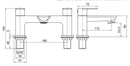 Tavistock Zero 2 Tap Hole Deck Mounted Bath Filler - Chrome TZE32
