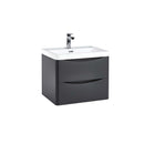 Anas Bella 596x450x448mm Wall Mounted Vanity With Basin Matt Grey BELLA-600WALLCAB-MATTGREY + BELLA-600BASIN
