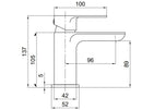 Tavistock Zero Deck Mounted 1 Tap Hole Basin Mixer With Click Waste - Matt Black TZE1103
