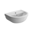 VitrA Milton 450mm Washbasin With Pedestal 1 Tap Hole5750L003-0999 + 6408L003-0156