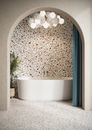 Anas Labyrinth Oval Shape 1700x800x600mm Fluted Back To Wall Bath BATH-003