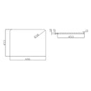 Anas Bella 596x450x448mm Wall Mounted Vanity With Countertop White PAINT-BELLA-600WALLCAB-GWTE + BELLA-COUNTERTOP-600-GWTE