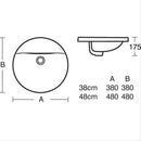 Armitage Shanks Edit R 400mm Semi Recessed Basin 1 Tap Hole S078901