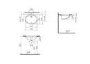 Vitra S20 520mm Undercounter Washbasin 0 Tap Holes 6069B003-0012
