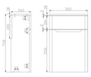 Anas Ella 502x756x260mm Floorstanding WC Unit Only White ELLA-WCUNIT-WHITE