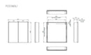 Tavistock Façade 2 door Surface Cabinet Demist 600X650 LED FCC060U