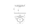 VitrA M-Line 595mm Countertop Basin 0 Tap holes 5942B003-0012