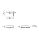 Ideal Standard Retail Strada II 600mm On Countertop Basin 1 Tap Hole & Clicker Waste - White E237201