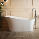 BC Designs Bradwell 1600mm x 750mm Freestanding Single Ended Slipper Bath - White BAE007