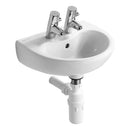 Armitage Shanks Contour 21 Schools 400mm Wall Hung Basin 2 Tap Holes S263601