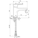 Ideal Standard Calista Single Lever 1 Tap Hole Bath Filler - Chrome B2137AA