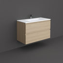 RAK Ceramics Wall Hung Vanity With Basin 100cm Scandi Oak JOYWH100SOK + JOYDI10101WH