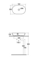 RAK Ceramics Feeling 550mm Countertop Basin FEECT5500505A