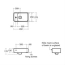 Ideal Standard Retail Strada II 450mm Cloakroom Basin 1 Tap Hole & Clicker Waste - White E239201