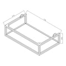 Anas 800x480x200mm Frame with Dual Colour Shelf - Black AMBIENCE-FRAME-80X48X20