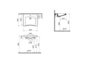 Vitra S20 650mm Wall Hung Washbasin 1 Tap Hole 5291B003-0001