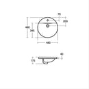 Ideal Standard Concept Sphere 490mm Countertop Basin 1 Tap Hole - White E501101