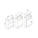 Anas Rossini 500x800x220mm Floorstanding WC Unit Only Gloss White ROSSINI07