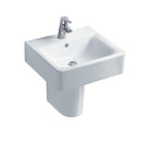 Ideal Standard Concept Cube 500mm Semi Pedestal Basin 1 Tap Hole - White E788101 + E783901