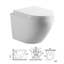 Rimless Pan Valentina Anas Soft Close Seat & Grohe Frame Chrome Flush Plate 3877220A
