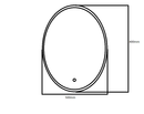 Tavistock Beta Mirror LED Demist Oval 500 X 800 BTM50P