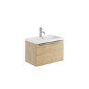 Anas Muro 600x375x355mm Wall Mounted Vanity Unit With Basin Davos Oak MUROPLUS-600WALL-DAVOS + BASIN-615-365-CER