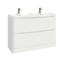 Anas Bella 1196x800x447mm Floorstanding Unit White PAINT-BELLA-1200FLOORCAB-GWTE + BELLA-1200BASIN